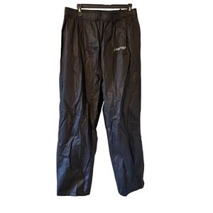 Frogg Toggs Mens Black Waterproof Rain Pants Large Elastic Waist Polypropylene